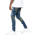 Distressed Splash Ink Skinny Jeans